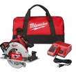 Milwaukee 2631-21 M18 18-Volt Lithium-Ion Brushless Cordless 7-1/4 in. Circular Saw Kit with 1 Battery 5.0Ah, Charger and Bag