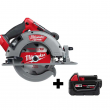 Milwaukee 2732-20-48-11-1850 M18 FUEL 18V 7-1/4 in. Lithium-Ion Brushless Cordless Circular Saw with M18 5.0 Ah Battery