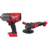 Milwaukee 2767-20-2738-20 M18 FUEL 18V Lithium-Ion Brushless Cordless 1/2 in. Impact Wrench with Friction Ring & 7 in. Variable Speed Polisher