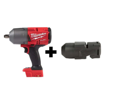 Milwaukee 2767-20-49-16-2767 M18 FUEL 18V Lithium-Ion Brushless Cordless 1/2 in. Impact Wrench with Friction Ring With Protective Boot
