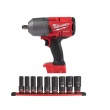 Milwaukee 2767-20-49-66-7022 M18 FUEL 18V Lithium-Ion Brushless Cordless 1/2 in. Impact Wrench with SAE Deep Well Impact Socket Set (9-Piece)