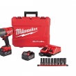 Milwaukee 2767-22-49-66-7022 M18 FUEL 18V Lithium-Ion Brushless Cordless 1/2 in. Impact Wrench (2 Battery Kit) with Impact Socket Set (9-Piece)