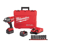 Milwaukee 2767-22-49-66-7022 M18 FUEL 18V Lithium-Ion Brushless Cordless 1/2 in. Impact Wrench (2 Battery Kit) with Impact Socket Set (9-Piece)
