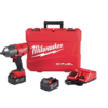 Milwaukee 2767-22 M18 FUEL 18V Lithium-Ion Brushless Cordless 1/2 in. Impact Wrench with Friction Ring Kit With Two 5.0 Ah Batteries