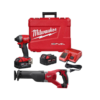 Milwaukee 2853-22-2621-20 M18 FUEL 18V Lithium-Ion Brushless Cordless 1/4 in. Hex Impact Driver Kit with SAWZALL Reciprocating Saw