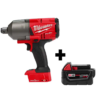 Milwaukee 2864-20-48-11-185 M18 FUEL ONE-KEY 18V Lithium-Ion Brushless Cordless 3/4 in. Impact Wrench w/ Friction Ring & M18 5.0 Ah Battery