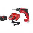 Milwaukee 2866-20-48-59-1850 M18 FUEL 18-Volt Lithium-Ion Brushless Cordless Drywall Screw Gun and Starter Kit with (1) 5.0 Ah Battery and Charger
