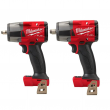 Milwaukee 2960-20-2962-20 M18 FUEL GEN-2 18V Lithium-Ion Mid Torque Brushless Cordless 3/8 in. and 1/2 in Impact Wrench (2-Tool)