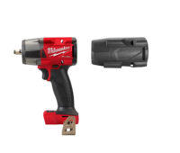 Milwaukee 2960-20-49-16-2960 M18 FUEL 18V Lithium-Ion Mid Torque Brushless Cordless 3/8 in. Impact Wrench with Friction Ring, Protective Boot