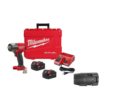 Milwaukee 2960-22-49-16-2960 M18 FUEL GEN-2 18V Lithium-Ion Mid Torque Brushless Cordless 3/8 in. Impact Wrench with Friction Ring Kit with Boot