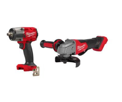 Milwaukee 2962-20-2880-20 M18 FUEL Gen-2 18V Lithium-Ion Brushless Cordless Mid Torque 1/2 in. Impact Wrench with Friction Ring with Grinder