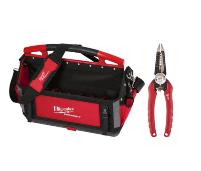 Milwaukee 48-22-8320-48-22-3079 20 in. PACKOUT Tote with 6-in-1 Wire Stripper Pliers