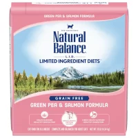 Natural Balance L.I.D. Limited Ingredient Diets Grain Free Green Pea & Salmon Formula Dry Cat Food, 10 lbs.