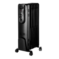 OmniHeat 1500-Watt Oil-filled Radiant Flat Panel Indoor Electric Space Heater with Thermostat