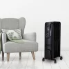 OmniHeat 1500-Watt Oil-filled Radiant Flat Panel Indoor Electric Space Heater with Thermostat
