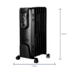 OmniHeat 1500-Watt Oil-filled Radiant Flat Panel Indoor Electric Space Heater with Thermostat