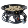Outland Living Firebowl Outdoor Fire Pit, 21-inch, 58,000 BTU with Fire Pit Cover & Carry Kit, Smokeless Gas Firebowl 