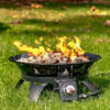 Outland Living Firebowl Outdoor Fire Pit, 21-inch, 58,000 BTU with Fire Pit Cover & Carry Kit, Smokeless Gas Firebowl 