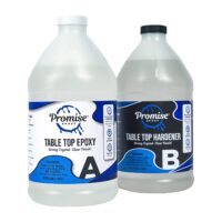 Promise Epoxy - Clear Table Top Epoxy Resin That Self Levels, This is a 1 Gallon High Gloss (0.5 Gallon Resin + 0.5 Gallon Hardener) Kit That’s UV Resistant – It’s DIYer with Minimal Bubbles