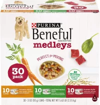 Purina Beneful Wet Dog Food Variety Pack, Medleys Tuscan, Romana and Mediterranean Style - (30) 3 oz. Cans
