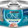Purina ONE Grain Free Natural Senior Pate Wet Cat Food, Vibrant Maturity 7+ Chicken & Ocean Whitefish Recipe - (24) 3 oz. Pull-Top Cans