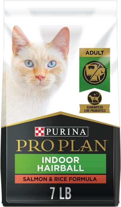 Purina Pro Plan Indoor Care Hairball Control Adult Salmon & Rice Formula Adult Dry Cat Food 7 lb. Bag