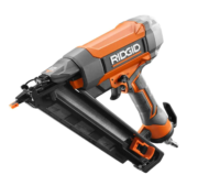 RIDGID R250AFF Pneumatic 15-Gauge 2-1/2 in. Angled Finish Nailer with CLEAN DRIVE Technology, Tool Bag, and Sample Nails
