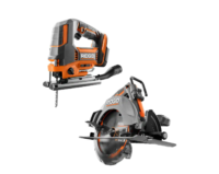 RIDGID R8404435SB2N 18V Brushless Cordless 2-Tool Combo Kit with Jig Saw and 7-1/4 in. Circular Saw (Tools Only)
