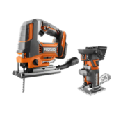 RIDGID R8404437SB2N 18V Brushless Cordless 2-Tool Combo Kit with Jig Saw and Trim Router Kit (Tools Only)