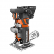 RIDGID R860443B 18V OCTANE Brushless Cordless Compact Fixed Base Router with 1/4 in. Bit, Round and Square Bases and Collet Wrench