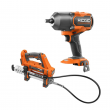 RIDGID R86212B-R860445B 18V Cordless 2-Tool Combo Kit with Brushless High Torque Impact Wrench and Cordless Grease Gun (Tools Only)