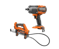 RIDGID R86212B-R860445B 18V Cordless 2-Tool Combo Kit with Brushless High Torque Impact Wrench and Cordless Grease Gun (Tools Only)