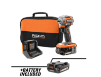 RIDGID R87207K-AC8400802 18V SubCompact Brushless Cordless 3/8 in. Impact Wrench Kit with 2.0 Ah Battery, 18V Charger, and Extra 2.0 Ah Battery