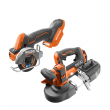 RIDGID R87547B-R8604B 18V Cordless 2-Tool Combo Kit with SubCompact Brushless 3 in. Multi-Material Saw and Compact Band Saw (Tools Only)