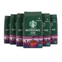 Starbucks Ground Coffee Dark Roast Coffee Morning Joe 100% Arabica 6 bags (12 oz each)