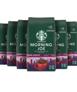 Starbucks Ground Coffee Dark Roast Coffee Morning Joe 100% Arabica 6 bags (12 oz each)