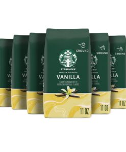 Starbucks Ground Coffee Vanilla Flavored Coffee Naturally Flavored 100% Arabica 6 bags (11 oz each)