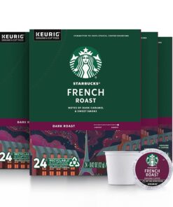 Starbucks K-Cup Coffee Pods Dark Roast Coffee French Roast 100% Arabica 24 Count (Pack of 4)
