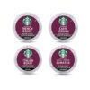 Starbucks K-Cup Coffee Pods Dark Roast Coffee Variety Pack 100% Arabica 1 box (96 pods)