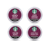 Starbucks K-Cup Coffee Pods Dark Roast Coffee Variety Pack 100% Arabica 1 box (96 pods)