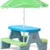 Step2 Sun & Shade Umbrella Kids Picnic Table, Multiple