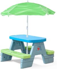 Step2 Sun & Shade Umbrella Kids Picnic Table, Multiple