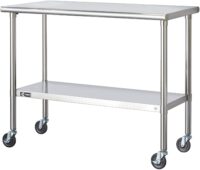 TRINITY Stainless Steel Prep Table, 48-Inch