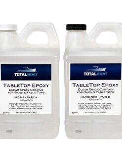 TotalBoat Table Top Epoxy Resin 1 Gallon Kit - Crystal Clear Coating and Casting Resin for Bar Tops, Table Tops, Wood, Concrete, Epoxy Art & Crafts