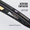 VANESSA PRO Flat Iron Hair Straightener, 100% Pure Titanium Flat Iron for One Pass to Achieve a Sleek Look, Curls Beautifully & Straightens Well - 1 inch