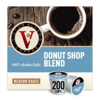 Victor Allen's Coffee Donut Shop Blend, Medium Roast, 200 Count, Single Serve Coffee Pods for Keurig K-Cup Brewers