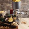 Victoria Manual High Hopper Grain Grinder, Silver