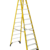 WERNER 7312 12 ft. Yellow Fiberglass Step Ladder with 375 lbs. Load Capacity Type IAA Duty Rating