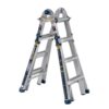 WERNER MT-18IAAXTHD 18 ft. Reach Aluminum 5-in-1 Multi-Position Pro Ladder with Powerlite Rails 375 lbs. Load Capacity Type IAA Duty