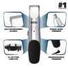 Wahl Groomsman Rechargeable Beard Trimming kit for Mustaches, Nose Hair, and Light Detailing and Grooming with Bonus Wet/Dry Electric Nose Trimmer – Model 5622